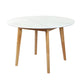 Dining Table Round Rubberwood Base 120cm - White