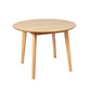 Dining Table Round Rubberwood Base 100cm - Natural