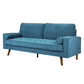 Maylee 3 Seater Fabric Sofa Armchair Couch 191cm Wide - Blue
