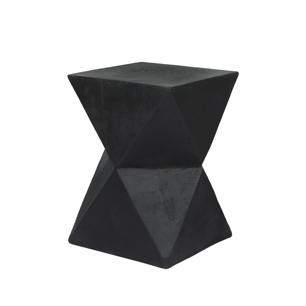 Idelle Side End Table Terrazzo Geometric - Black
