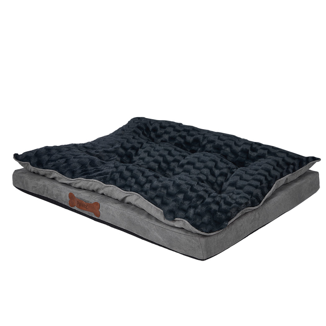 XLarge Dog Beds Calming Warm Soft Plush Comfy - Grey