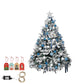 5ft 1.5m 480 Tips Christmas Tree Fairy Lights Snow Flocked Xmas Ornaments Decor
