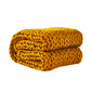 Whimsy Weighted Soft Blanket Knitted Chunky Bulky Knit 3KG - Yellow