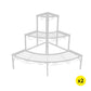 Set of 2 Levede Plant Stand Outdoor Indoor Garden Metal 3 Tier Planter Corner Shelf