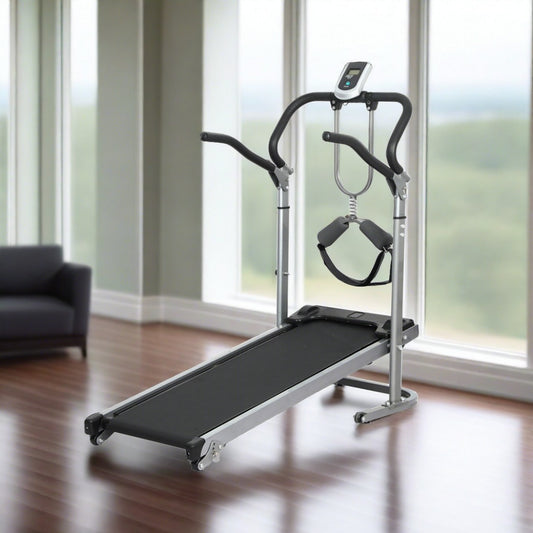 Manual Treadmill Foldable Incline - Black