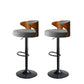 85cm Leipzig Bar Stools Kitchen Gas Lift Wooden Beech Stool Chair Swivel Barstools - Grey
