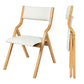 Romilly Set of 2 Dining Chairs Foldable PU - Beige