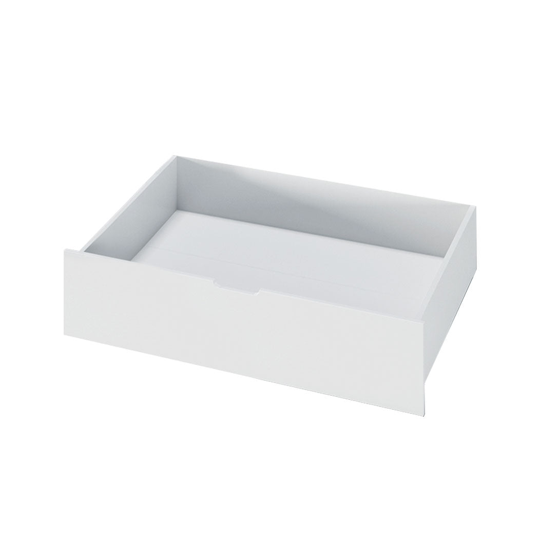 York Set of 2 Bed Frame Storage Drawers Wooden Timber Trundle For Bed Frame Base - White