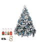 6ft 1.8m 930 Tips Christmas Tree Fairy Lights Snow Flocked Xmas Ornaments Decor