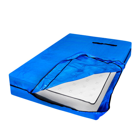 SINGLE Mattress Bag Protector Plastic - Blue