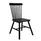Cade Set of 2 Dining Chairs Side Replica Kitchen Wood Furniture - Black