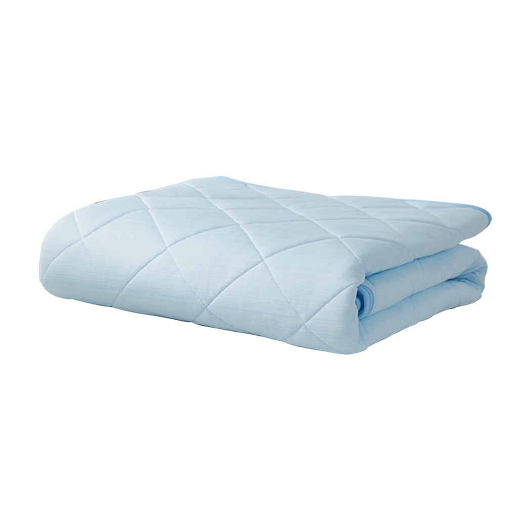 DOUBLE Mattress Protector Cool Topper - Blue