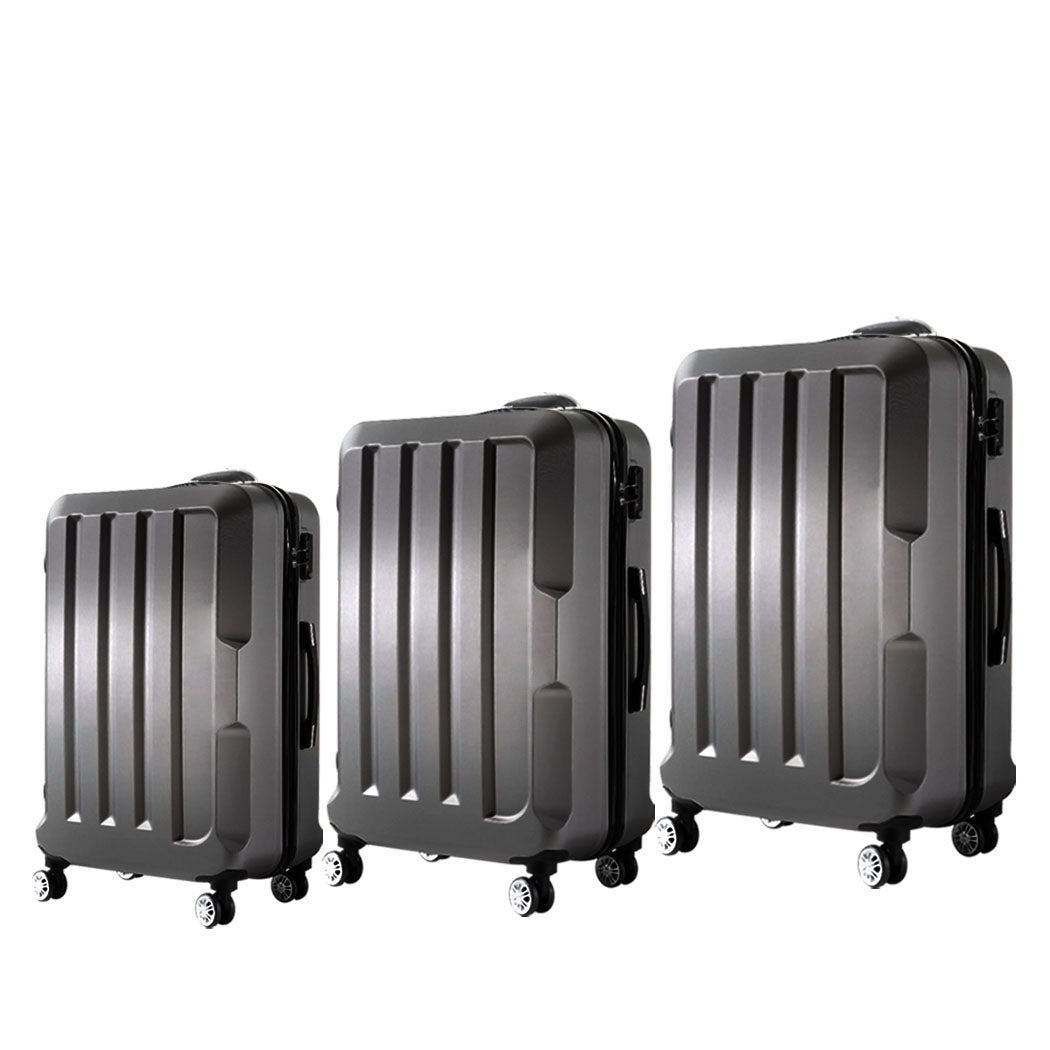 Set of 3 20" 24" 28" Luggage Sets - Dark Grey