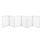 Wooden Pet Gate Dog Fence Safety Stair Barrier Security Door 6 Panels White
