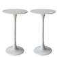 Set of 2 Round Bar Table Pub Tables - White