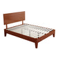 Naomi Rubberwood Bed Frame - Walnut Double