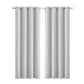 Set of 2 Blockout Curtains Panels 3 Layers Eyelet Room Darkening 140X160Cm Grey