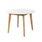 Dining Table Round Rubberwood Base 100cm - White