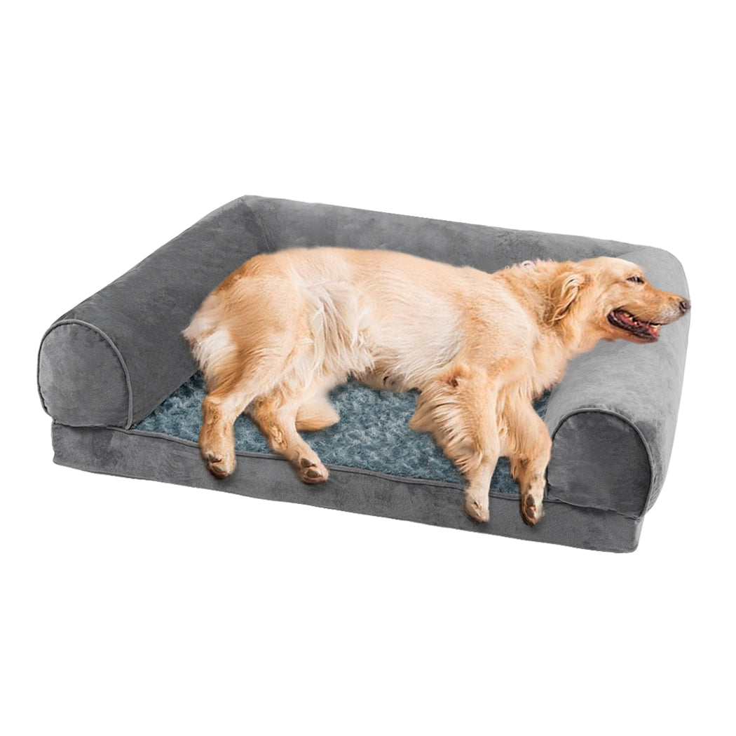 LARGE Dog Beds Pet Sofa Bedding Soft Warm Replacement Cover - Grey