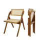 Abigail Set of 2 Foldable Rattan Dining Chairs - Walnut