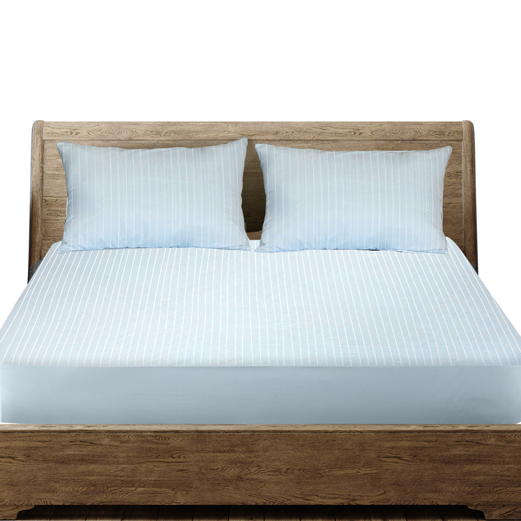 Double DreamZ Mattress Protector Pillowcases Blue