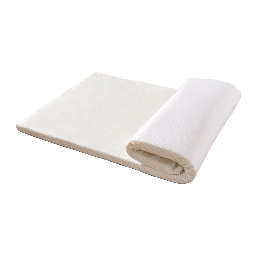 KING 7cm Memory Foam Bed Mattress - White