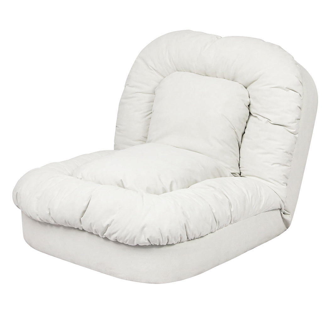 Mirabel Convertible Lounge Floor Sofa Bed - White