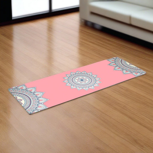Yoga Mat Foldable Non-Slip Exercise - Pink