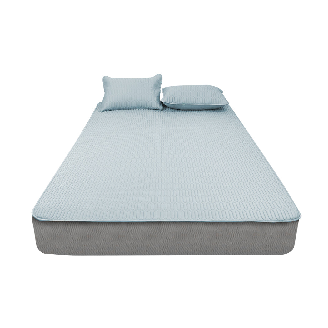 Double Dreamz Latex Cooling Bed Sheet Set Fitted 3pcs