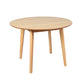 Dining Table Round Rubberwood Base 120cm - Natural