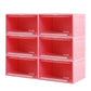 Stacked Sneaker Display Case 6x Shoe Storage Box Clear Plastic Stackable Boxes