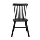 Cade Set of 2 Dining Chairs Side Replica Kitchen Wood Furniture - Black