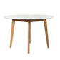 Dining Table Round Rubberwood Base 120cm - White