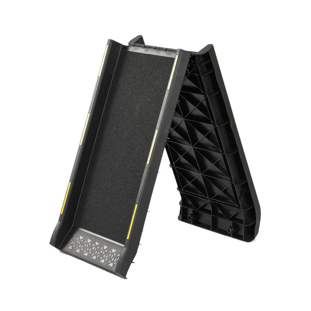 Pet Stairs Dog Ramp Ramps Foldable Ladder Steps Stair Portable Car Step Travel - Black
