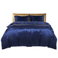QUEEN 3-Piece Quilt Cover Set Bedspread Pillowcases - Blue
