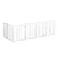Wooden Pet Gate Dog Fence Safety Stair Barrier Security Door 6 Panels White