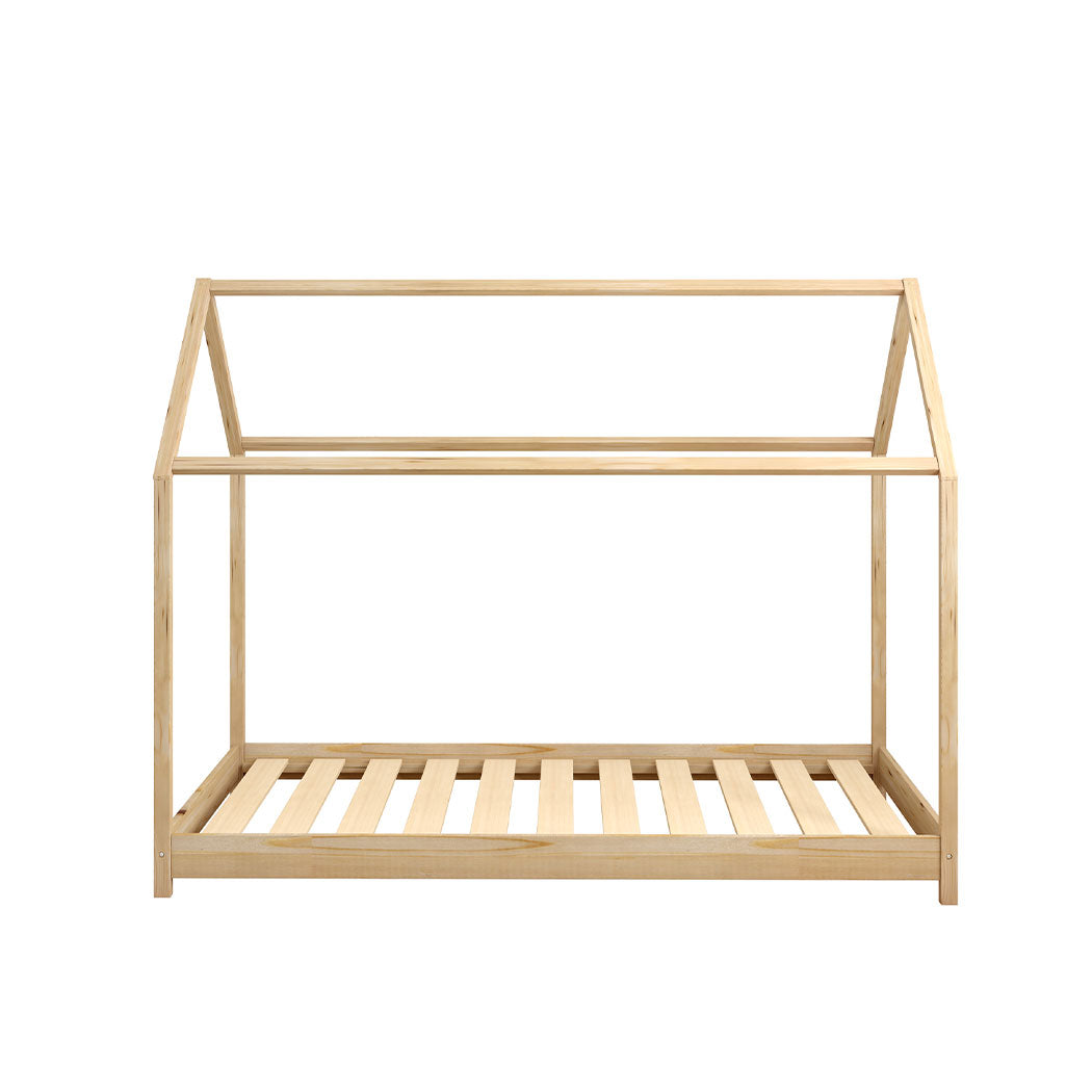 Sasha Bed Frame Wooden Timber House Frame Wood Base Platform Natural - Single