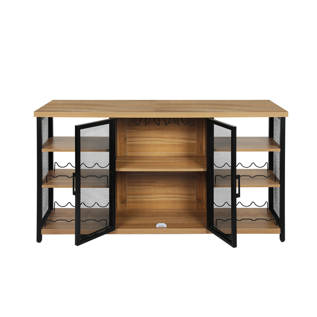 Bar Cabinet Buffet Sideboard - Oak
