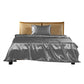 Single Dreamz Silky Satin Sheets Fitted Flat Grey Dark Grey