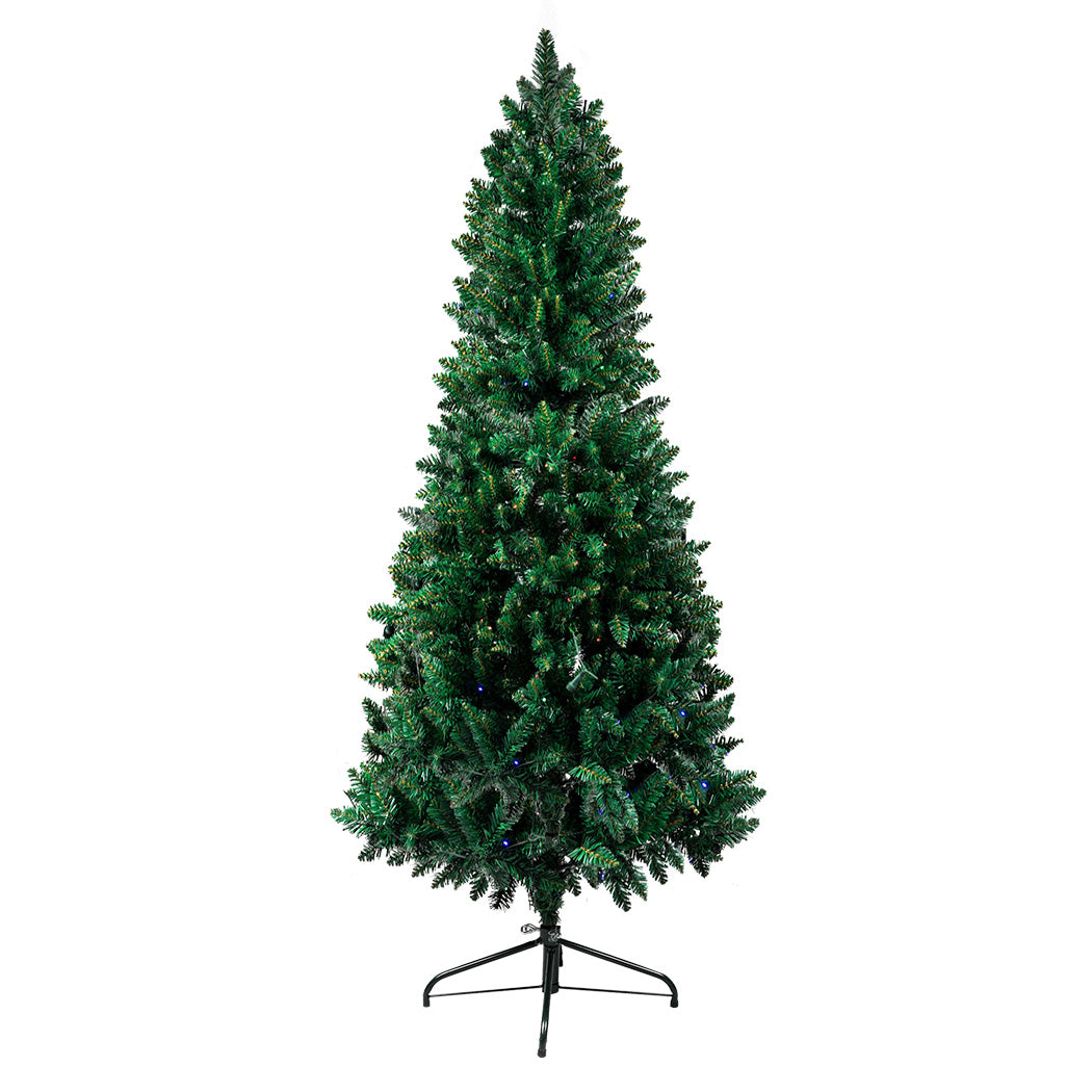 8ft 2.4m 500 LED Pre lit Slim Pencil Christmas Tree