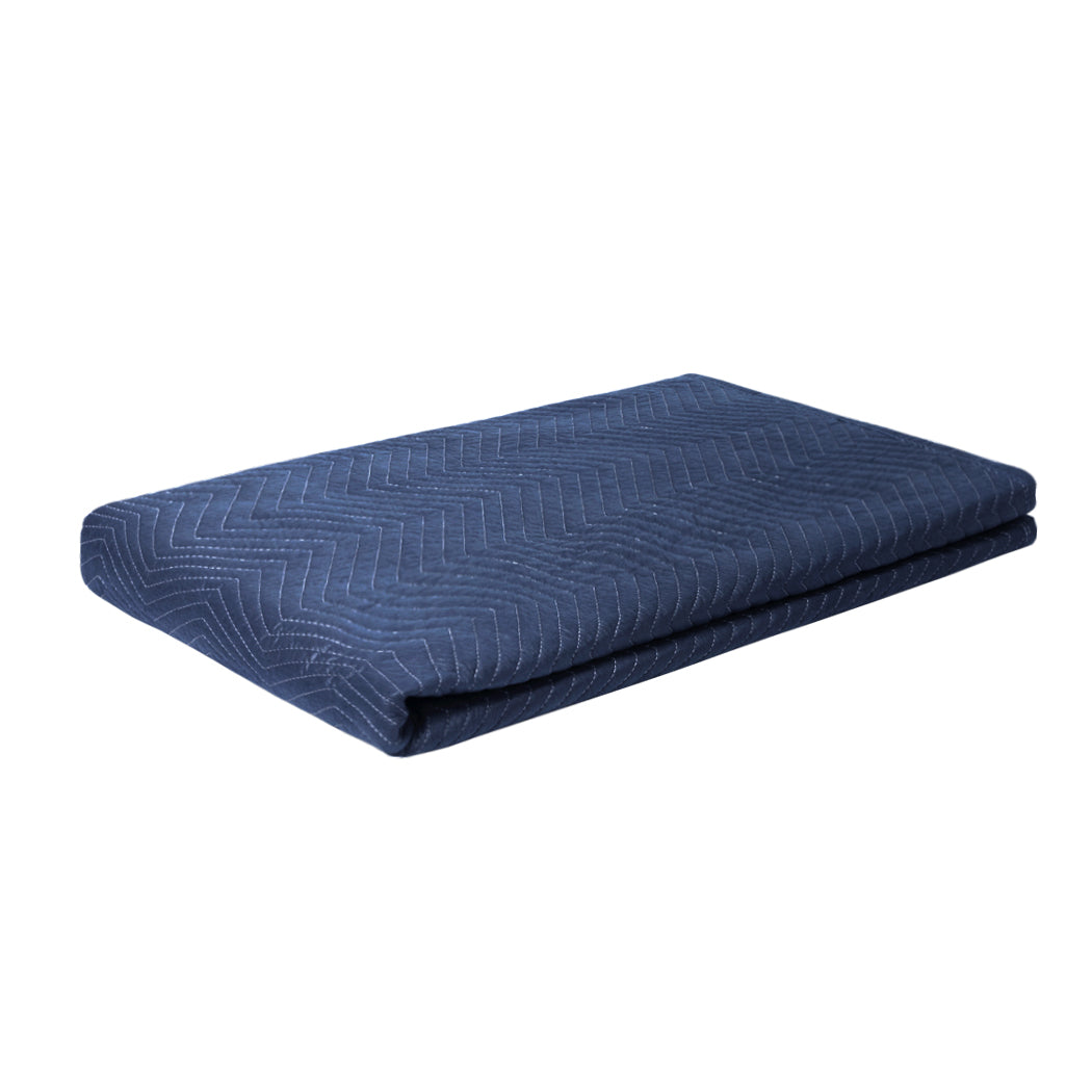 Set of 5 Wintress Throw Soft Blanket Moving Blanket Furniture - Blue