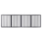 Wooden Pet Gate Dog Fence Retractable Barrier Portable Door 4 Panel Grey