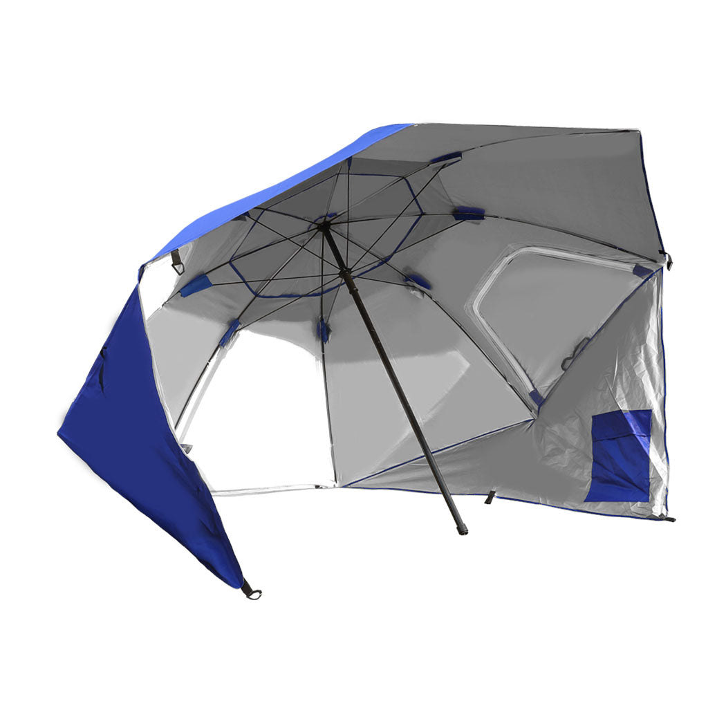 Mountview Beach Umbrella Outdoor Umbrellas Blue 2.33M