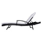 Simon Set of 2 Outdoor Sun Lounger Furniture Wicker Lounge Garden Patio Bed Pool Grey Cushion - Black