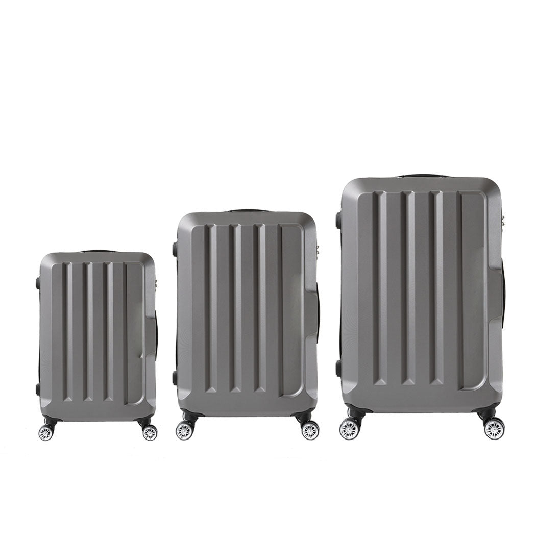 Set of 3 20" 24" 28" Luggage Sets - Dark Grey