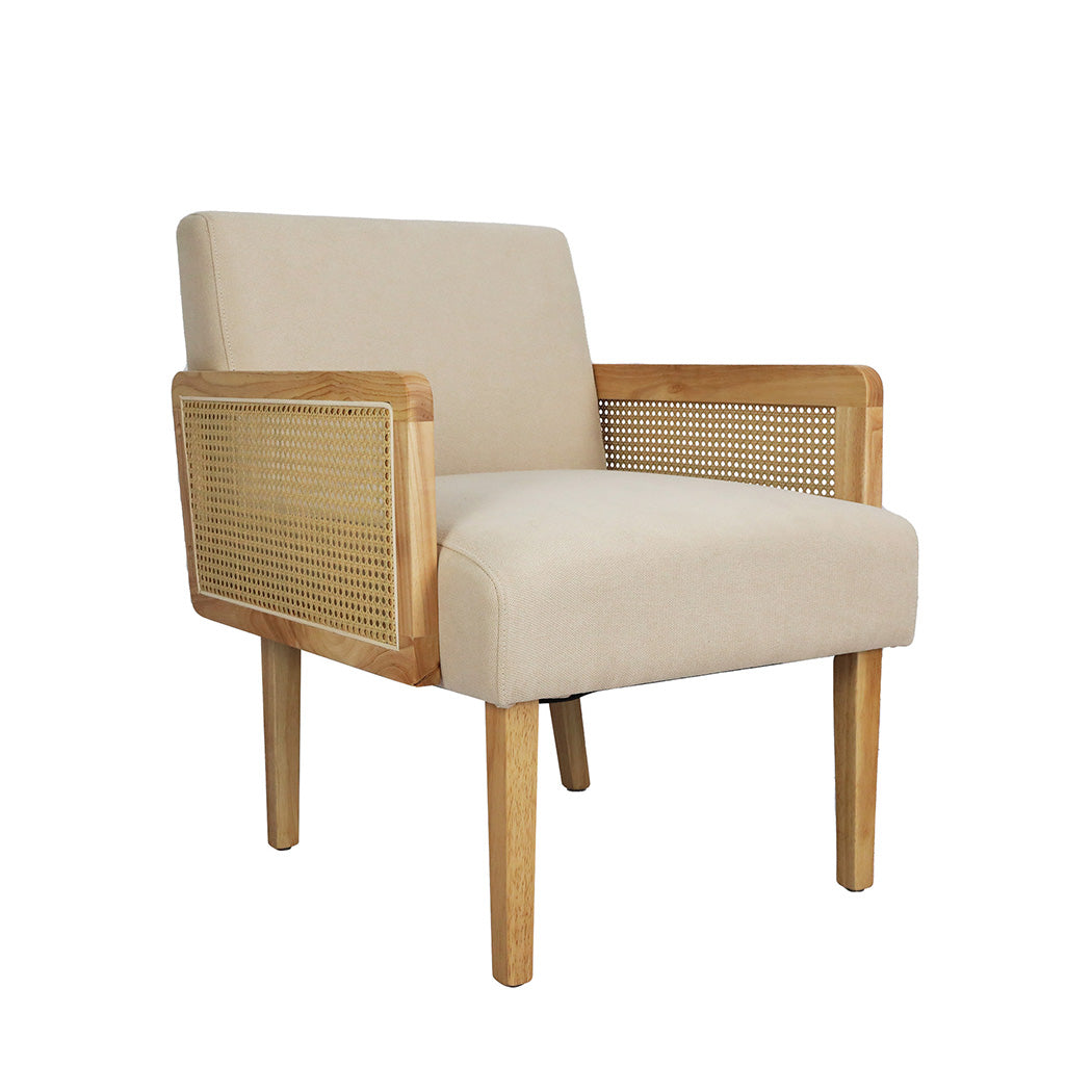 Rattan Lounge Armchair - Natural