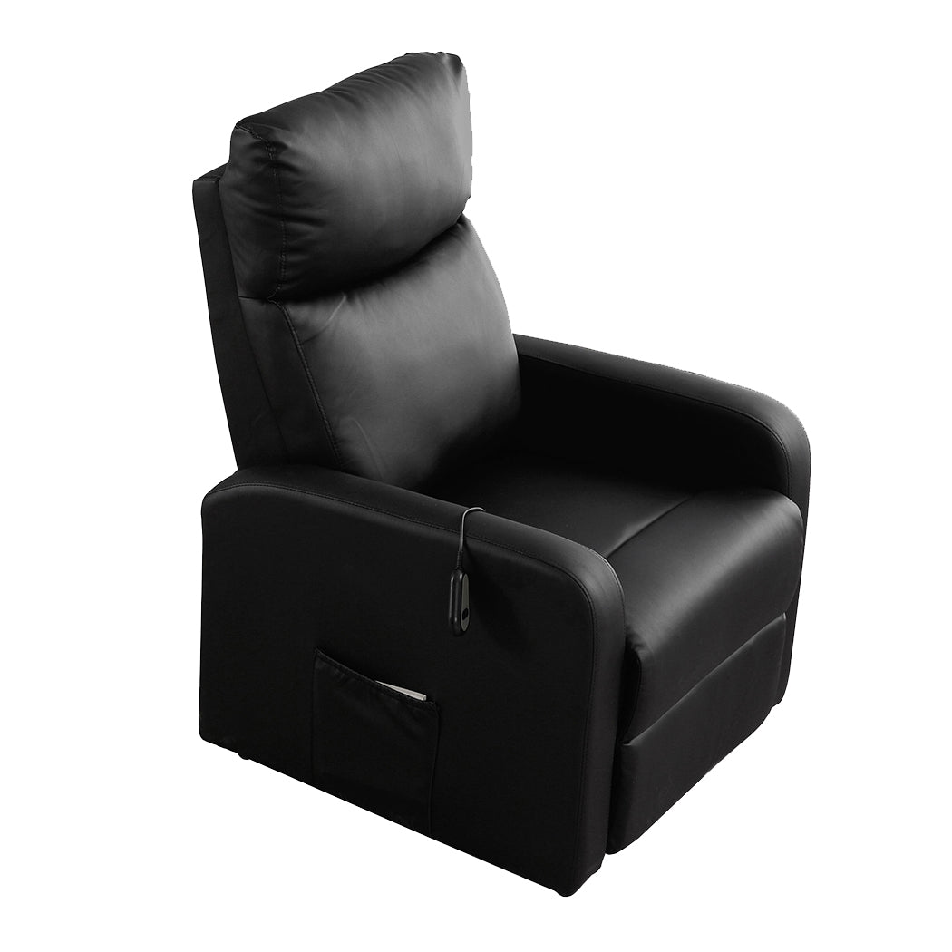 Triton Massage Chair Recliner Chair Electric Lift Armchair Heated Lounge - Black