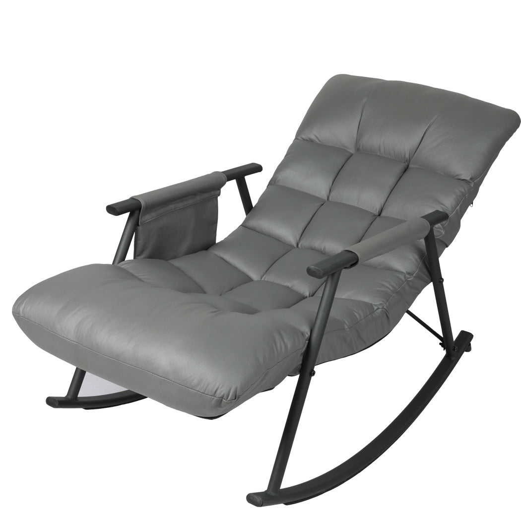 Milly Armchair Accent Chair PU Leather Wingback - Black