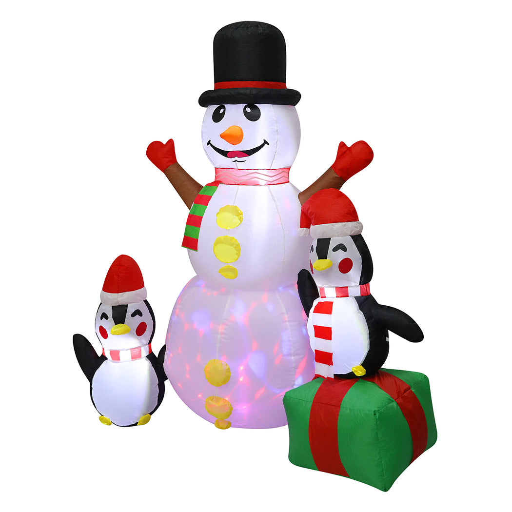 Snowman LED Christmas Inflatable Lights - 1.8M