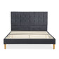 Chrome Bed & Mattress Package - Grey Queen